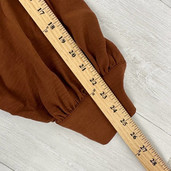 Refinity City Chic Ellie Maxi Dress Size XXL/24 Faux Wrap Brown Long Sleeve Fall - Picture 14 of 16